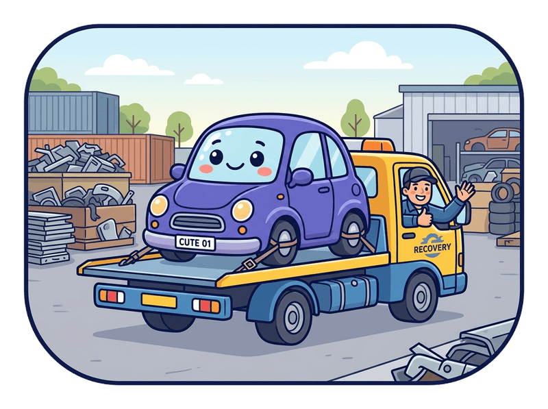 Scrap Car Collection service illustration